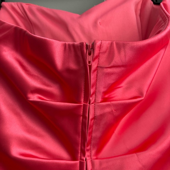 Vintage Size 2 Pink Padded Strapless Bodycon Mini Prom Dress - Picture 8 of 13